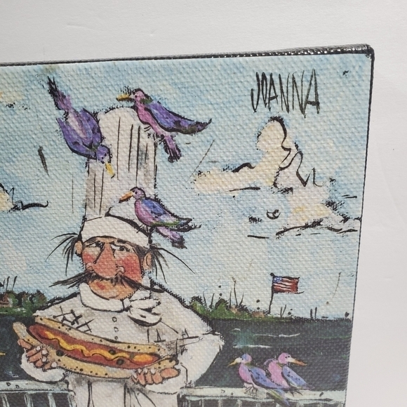 Joanna signed Chef canvas Art New York Statue Of Liberty 8 X 10 wall picture - Picture 5 of 6